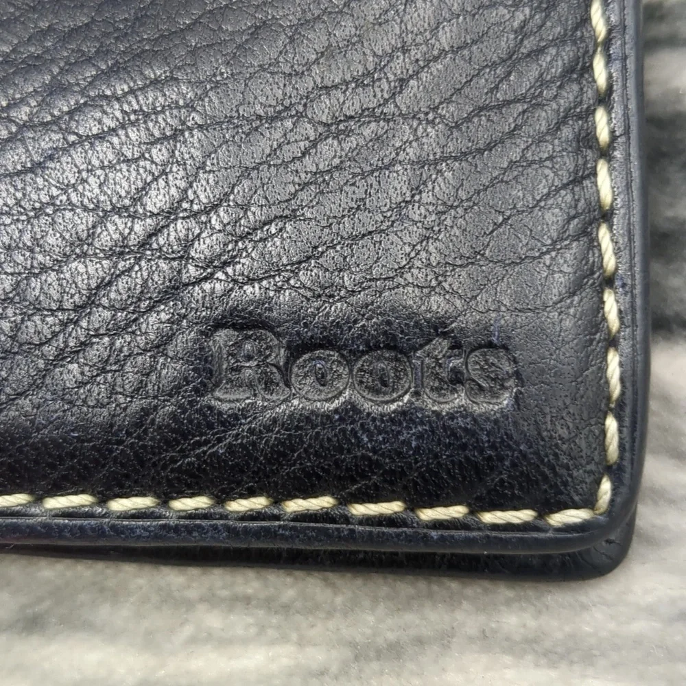 Roots Black Leather Wallet